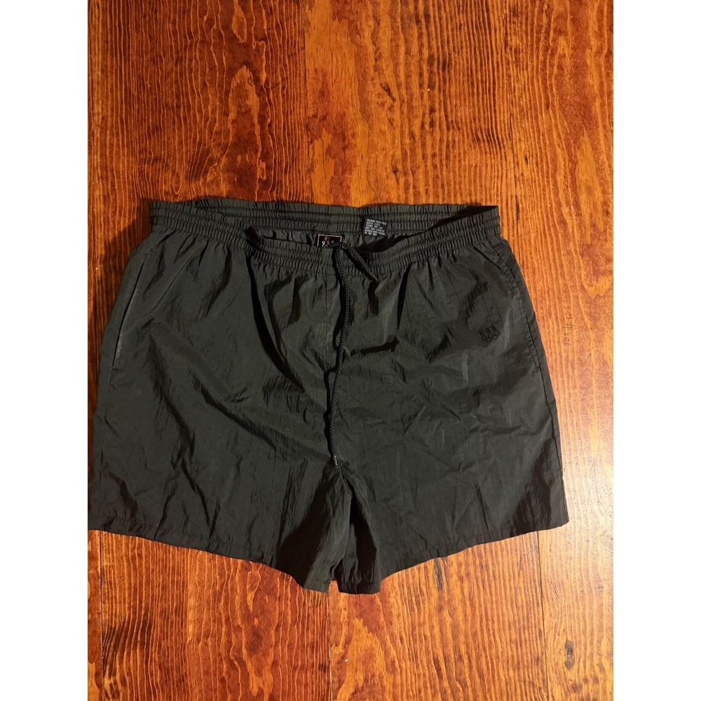 USA Olympics Nylon Shorts Mens Large Black Vintage 90s Team USA Athletic - Picture 2 of 4
